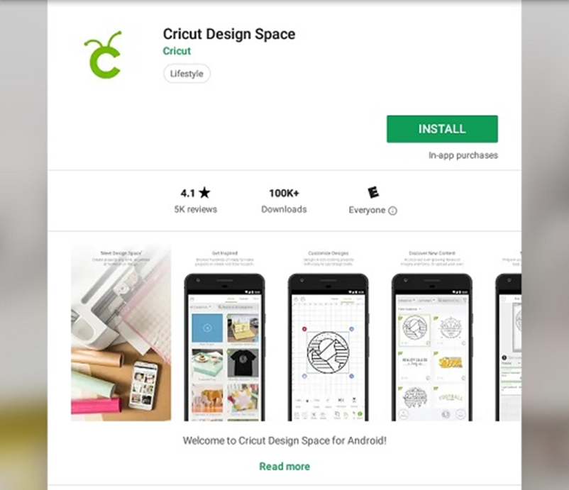 Install the Cricut Design Space app